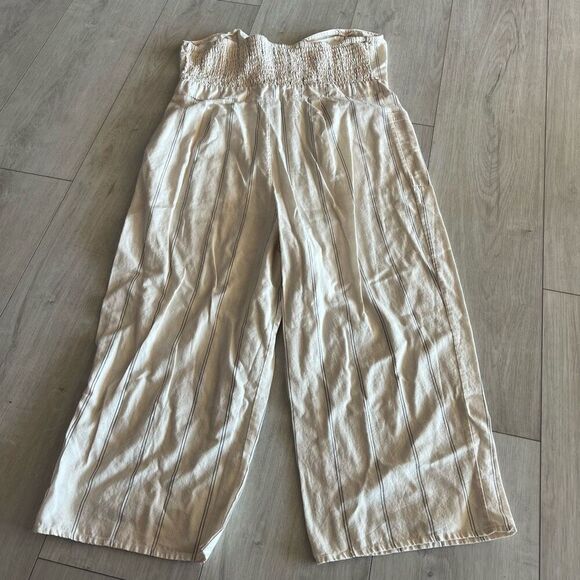 Asos Design Strapless Striped Jumpsuit Romper - Size 14 - Picture 8 of 10